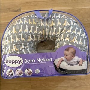 Boppy Bare Naked Feeding Pillow - Gray and White Giraffe Print